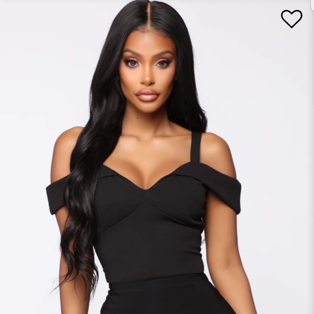 Off Shoulder Black Top